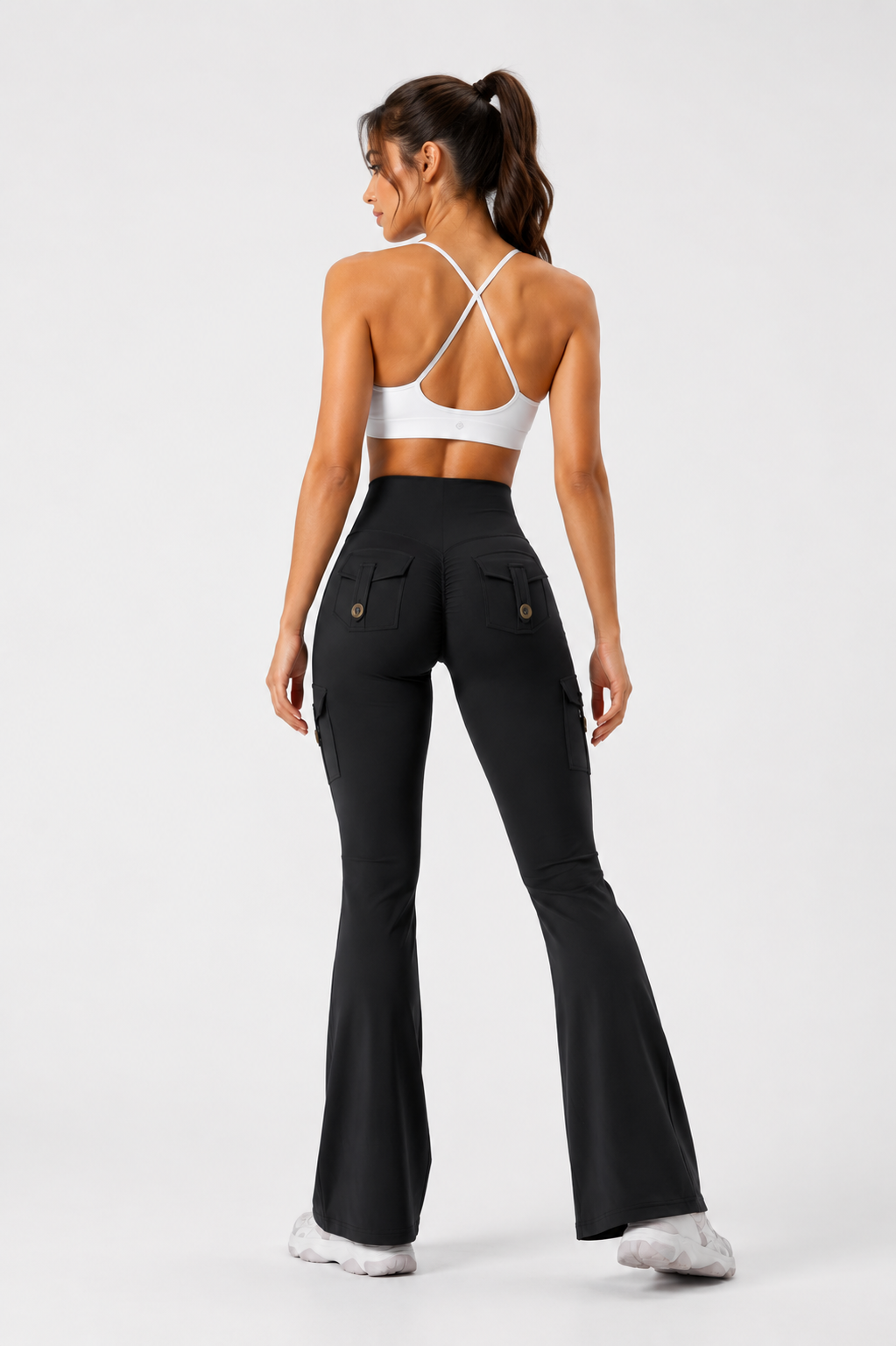 Women's Cargo Pocket Flared Yoga Pants