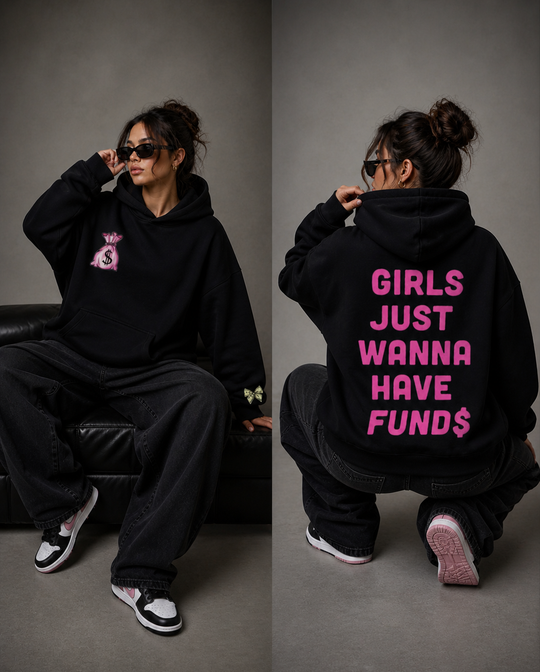 Girls Just Wanna Have Fund$ Oversized Hoodie