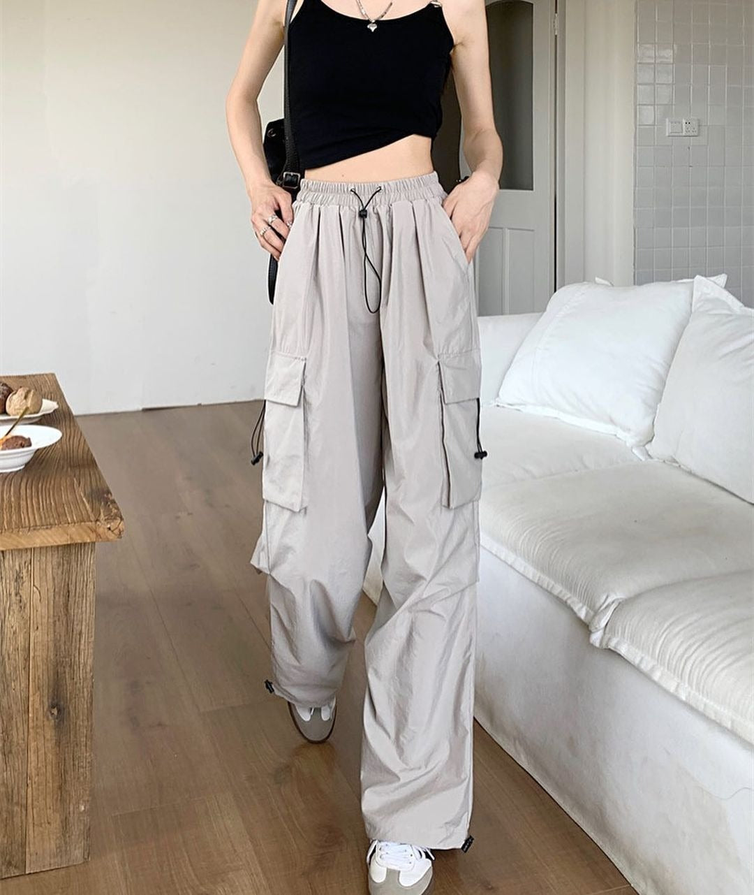 Unisex Quick-Dry High-Waisted Cargo Pants