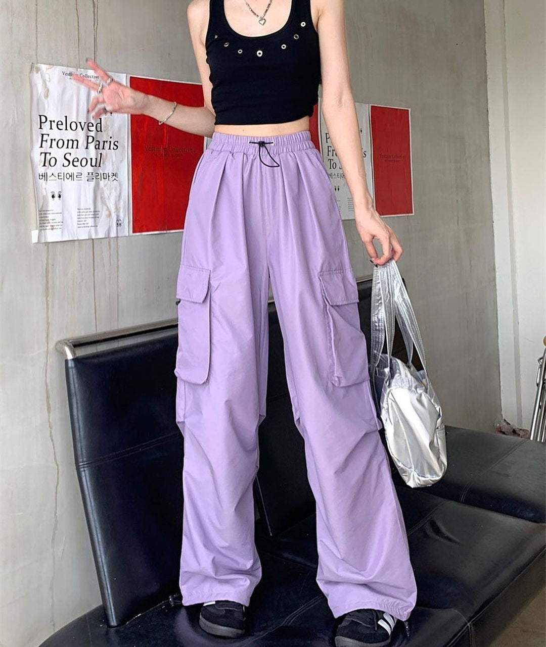 Unisex Quick-Dry High-Waisted Cargo Pants