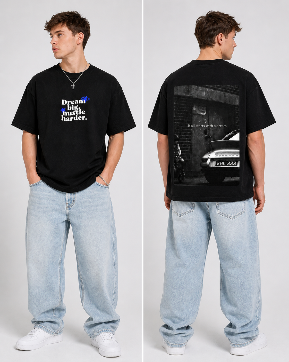 Dream Big, Hustle Harder Oversized T-Shirt