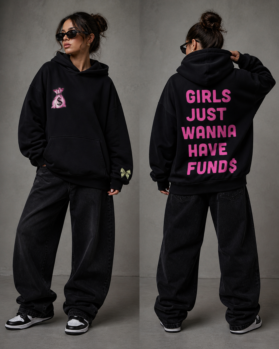 Girls Just Wanna Have Fund$ Oversized Hoodie