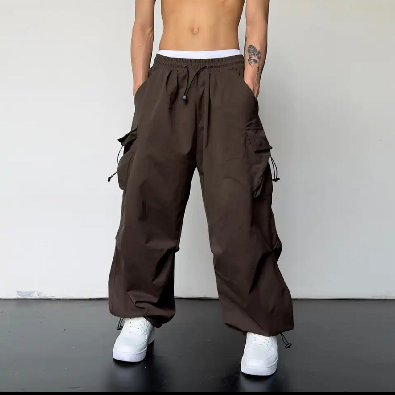 Unisex Quick-Dry High-Waisted Cargo Pants