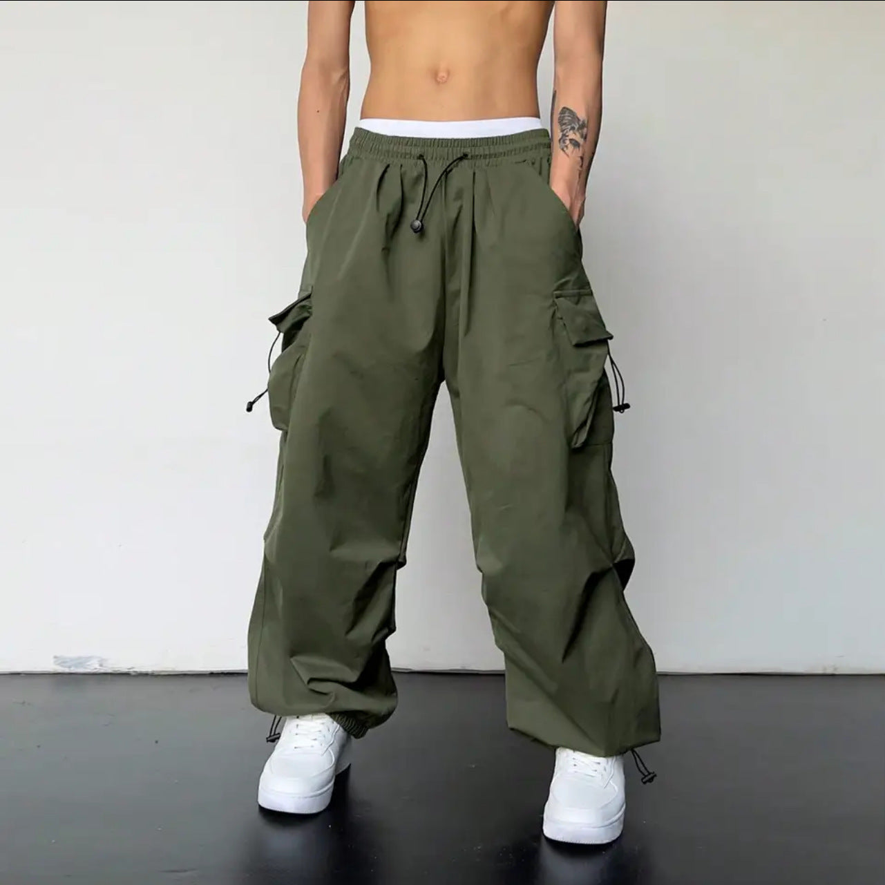 Unisex Quick-Dry High-Waisted Cargo Pants