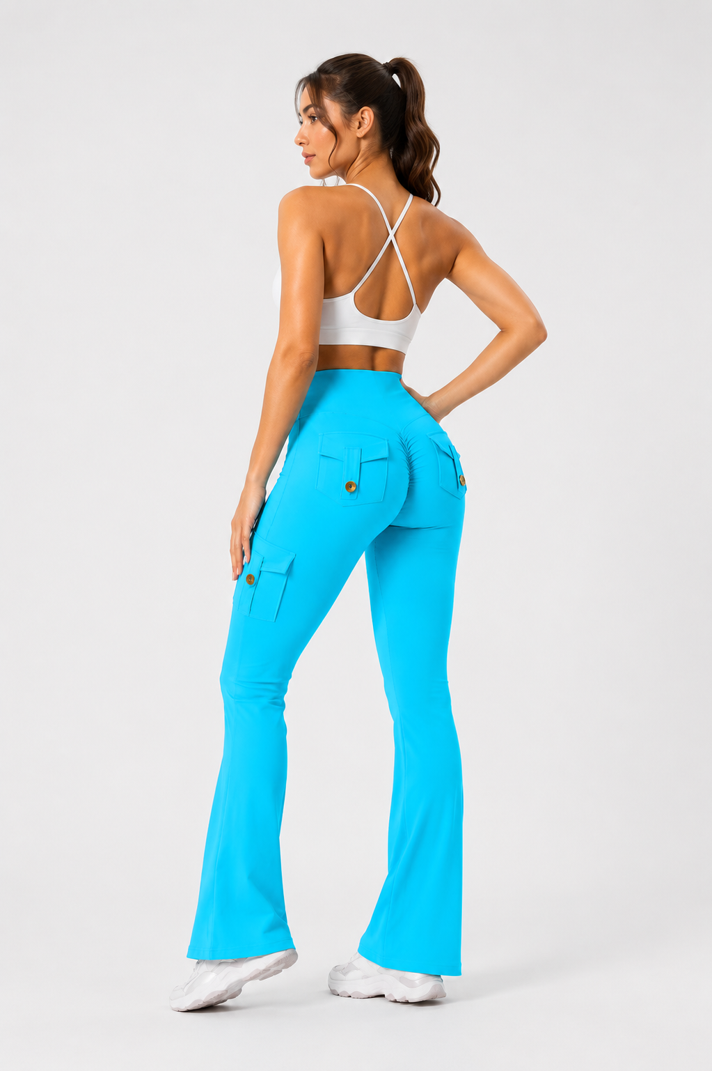 Women's Cargo Pocket Flared Yoga Pants