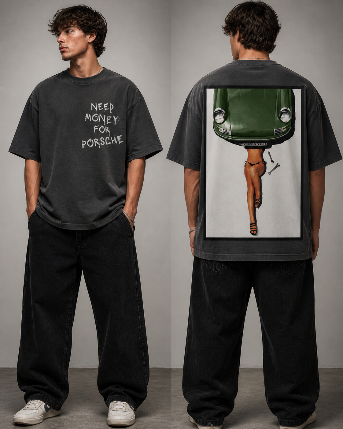 Need Money For Porsche Oversized T-Shirt