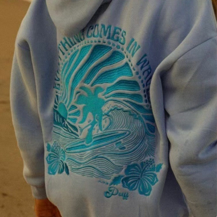 Everything come in waves Hoodie
