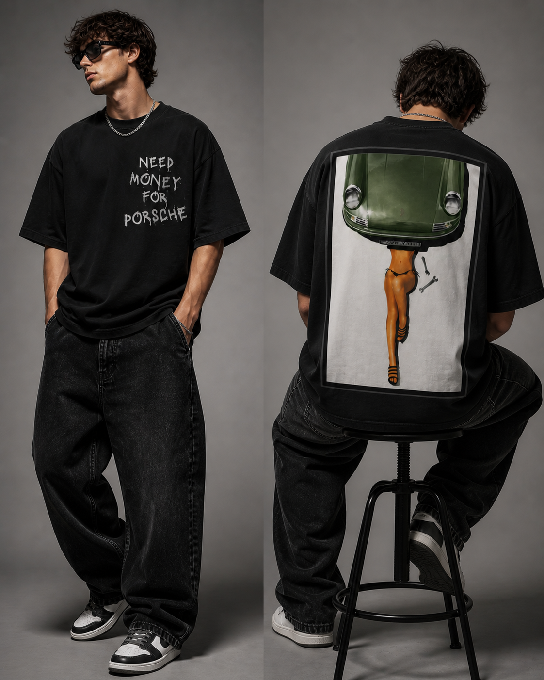 Need Money For Porsche Oversized T-Shirt