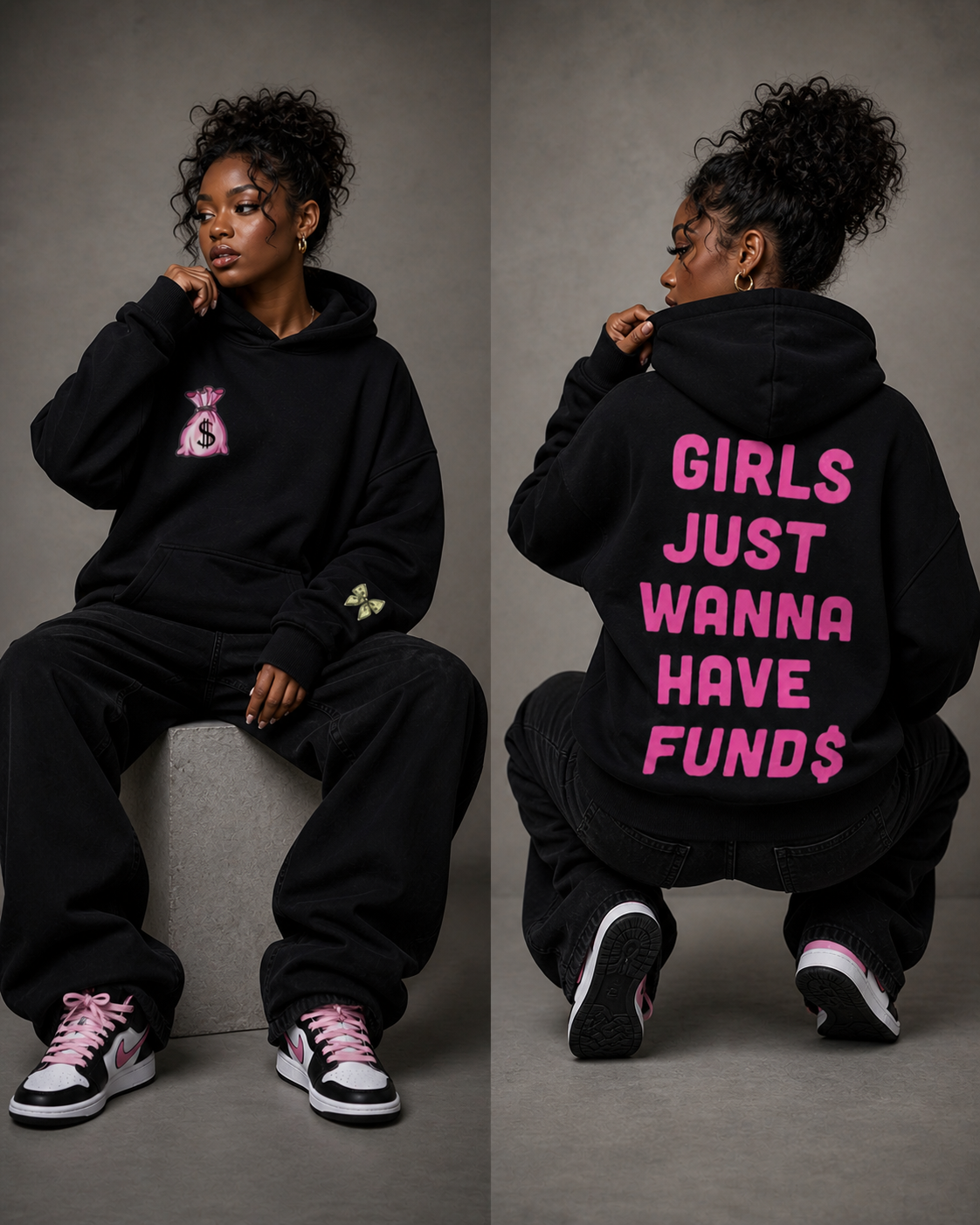 Girls Just Wanna Have Fund$ Oversized Hoodie