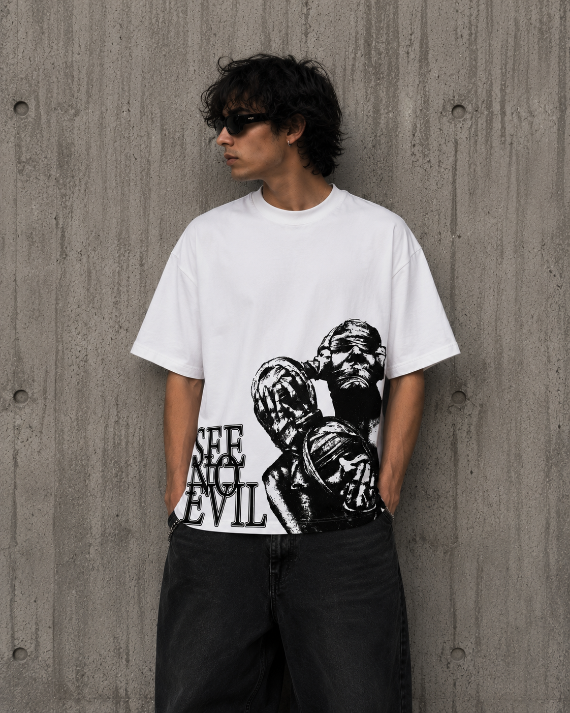 Graphic Print Men's T-Shirt Y2K Streetwear