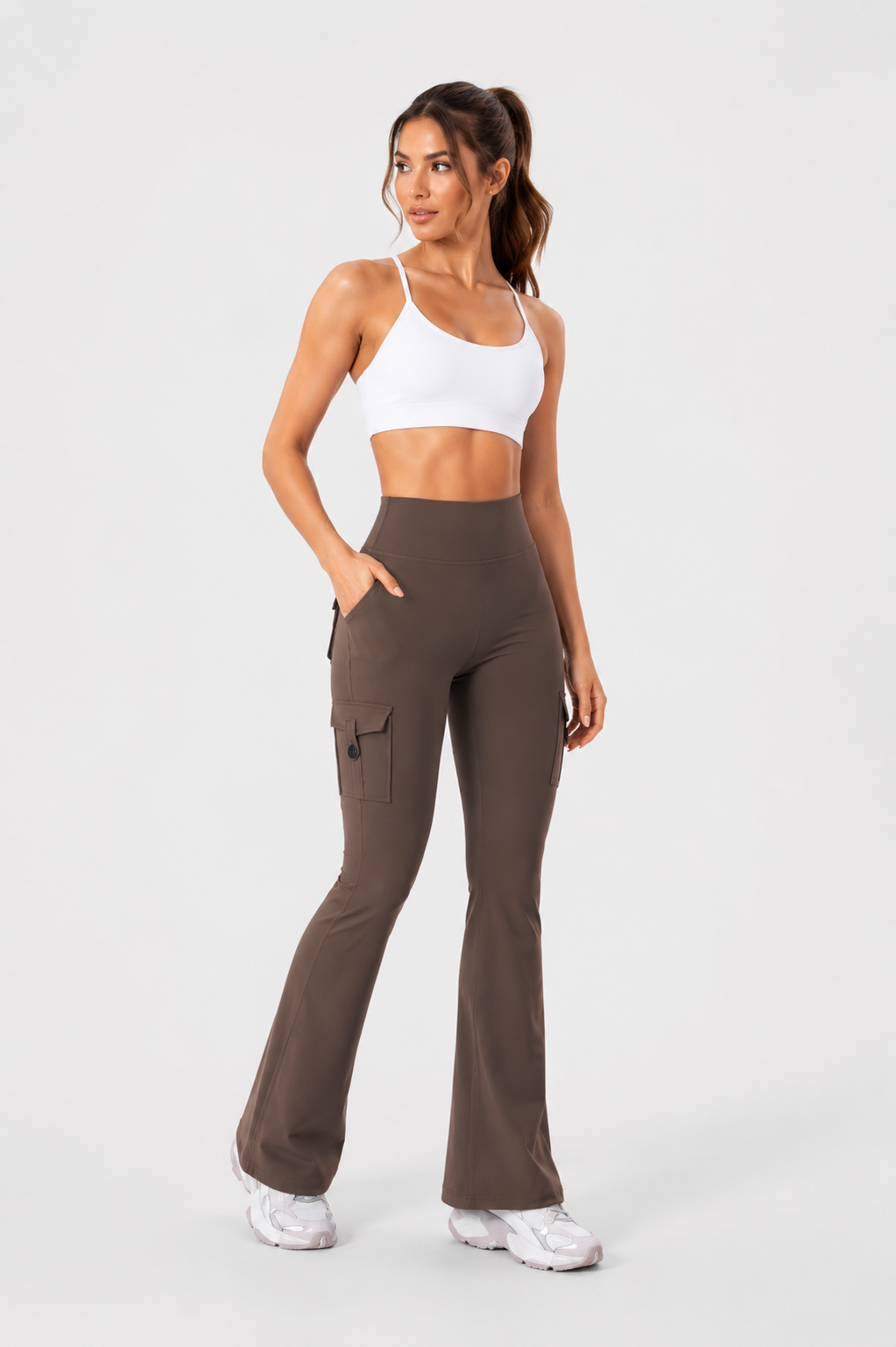 Women's Cargo Pocket Flared Yoga Pants