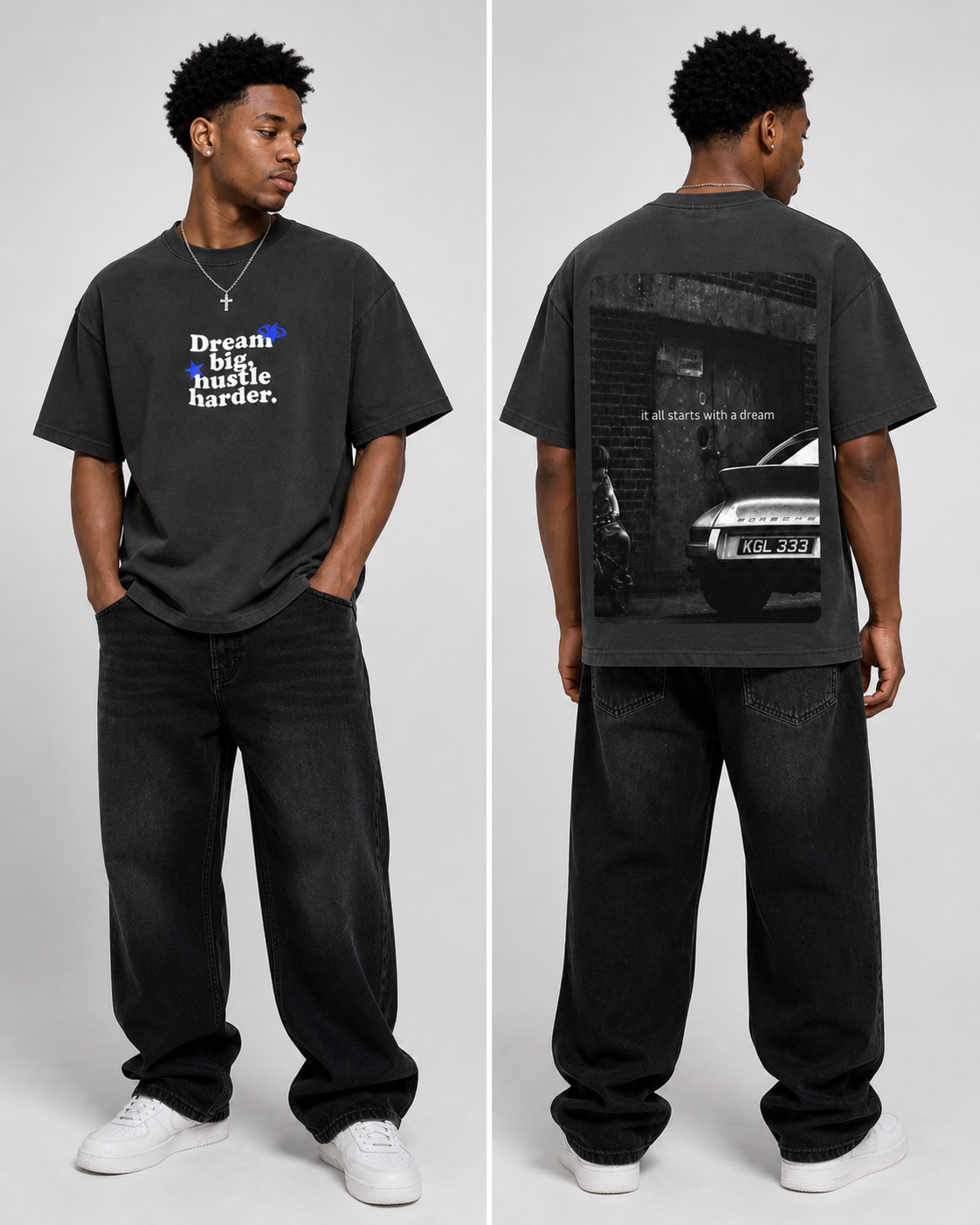 Dream Big, Hustle Harder Oversized T-Shirt