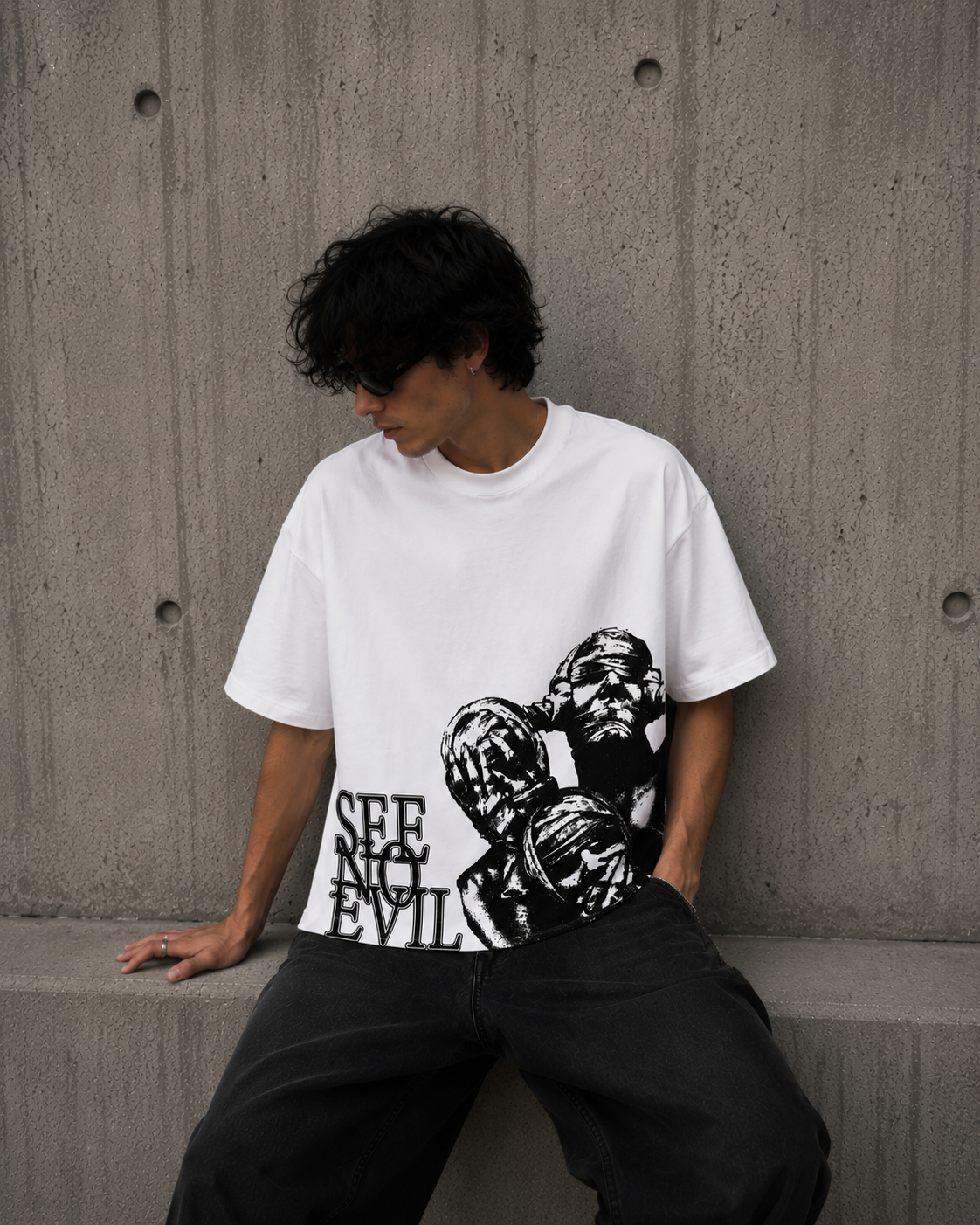 Graphic Print Men's T-Shirt Y2K Streetwear