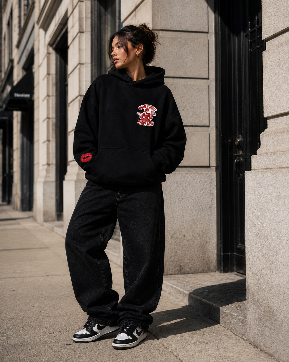 Women Must Serve Men Oversized Hoodie