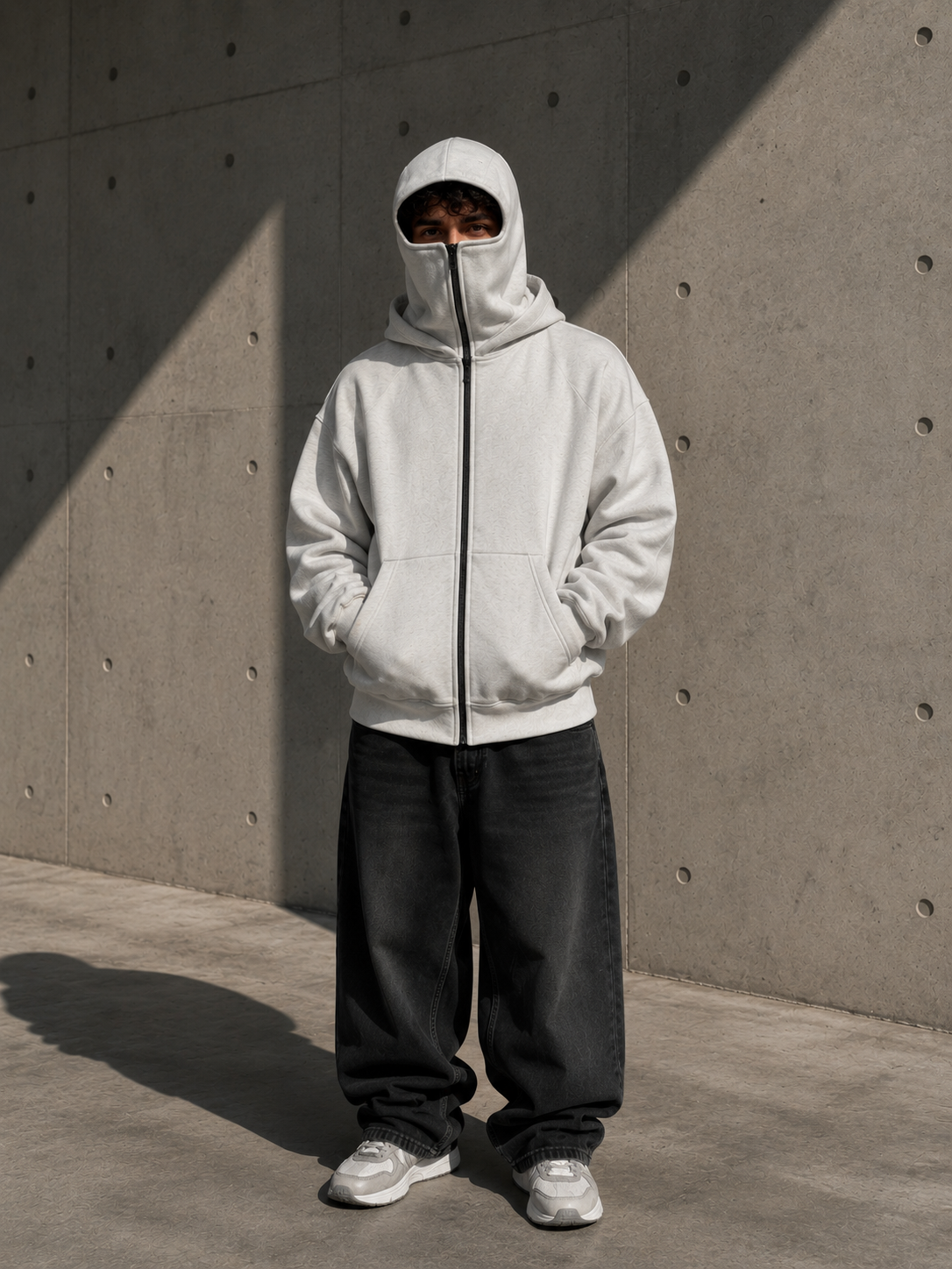 Face Off Thick Double-Layer Hoodie