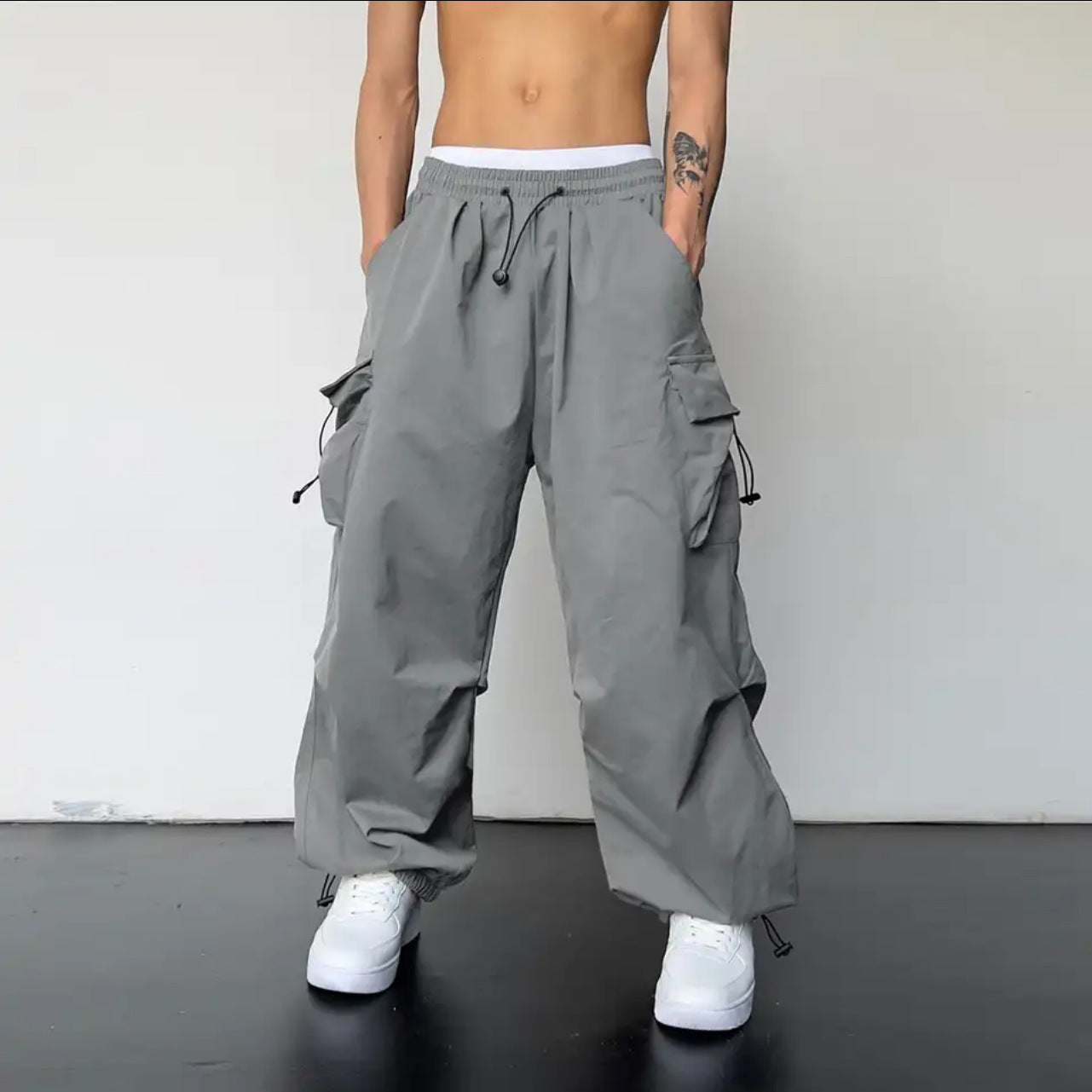 Unisex Quick-Dry High-Waisted Cargo Pants