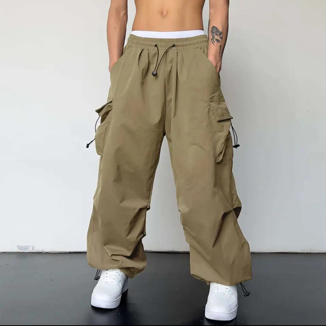 Unisex Quick-Dry High-Waisted Cargo Pants