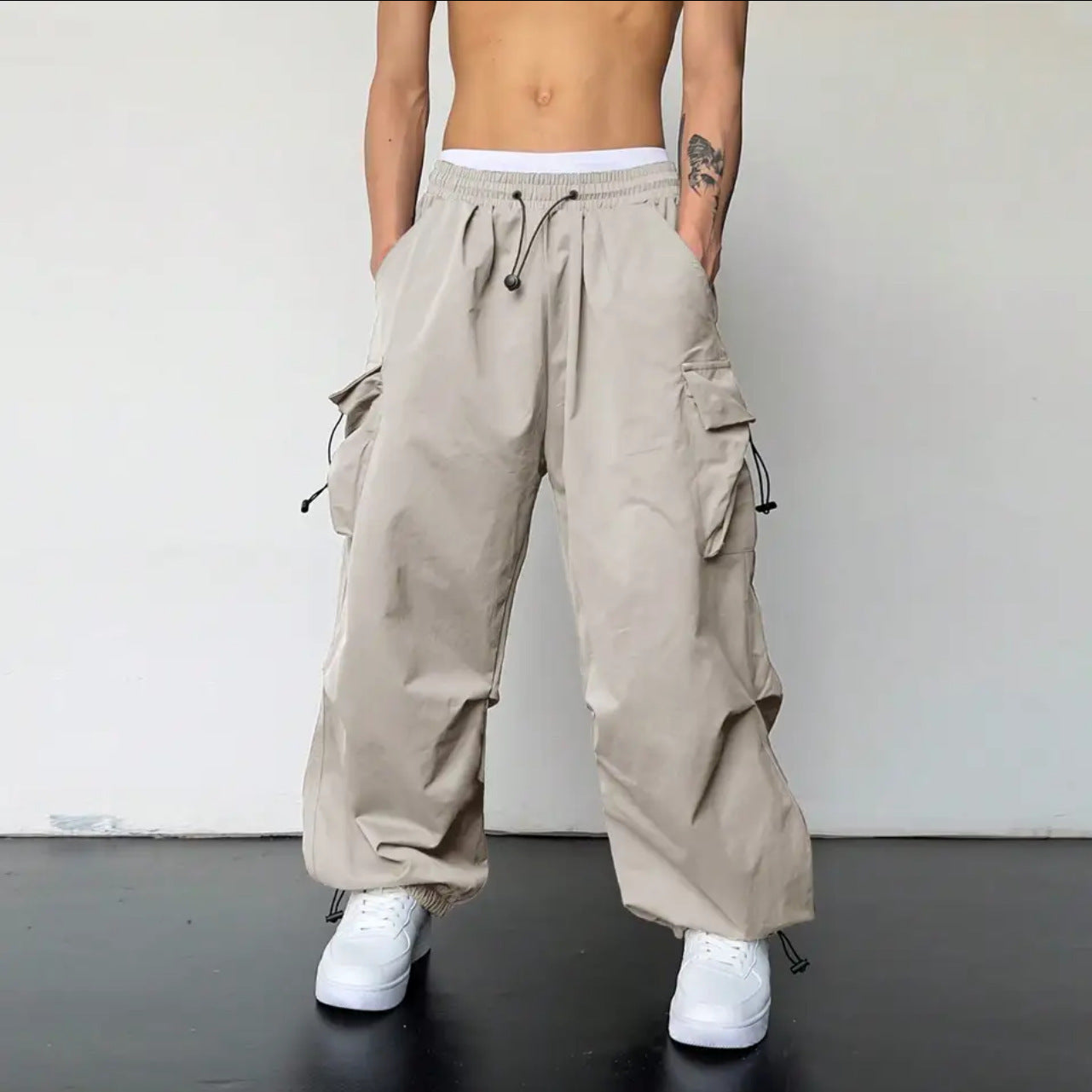Unisex Quick-Dry High-Waisted Cargo Pants